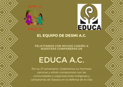 felicitación a EDUCA